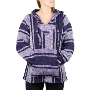 Purple Woven Baja / Jerga / Drug Rug Hoodie